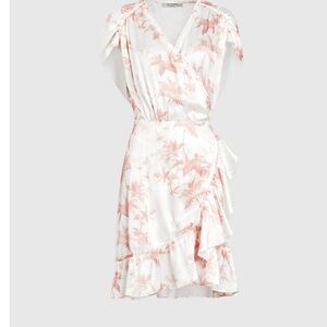 ALL SAINTS Zini Evolution Flower Dress Pink White XS US 0